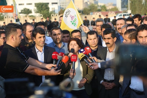 Li Hewlêrê bo piştgiriya HDPê xwepêşandan